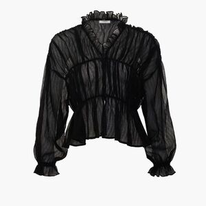 Commense Black Sheer Blouse